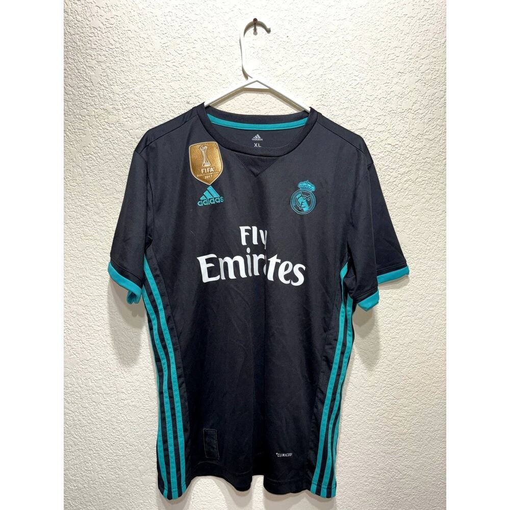 Fly Emirates Real Madrid Adidas Men’s Jersey Size XL Soccer MLS Barber Logo